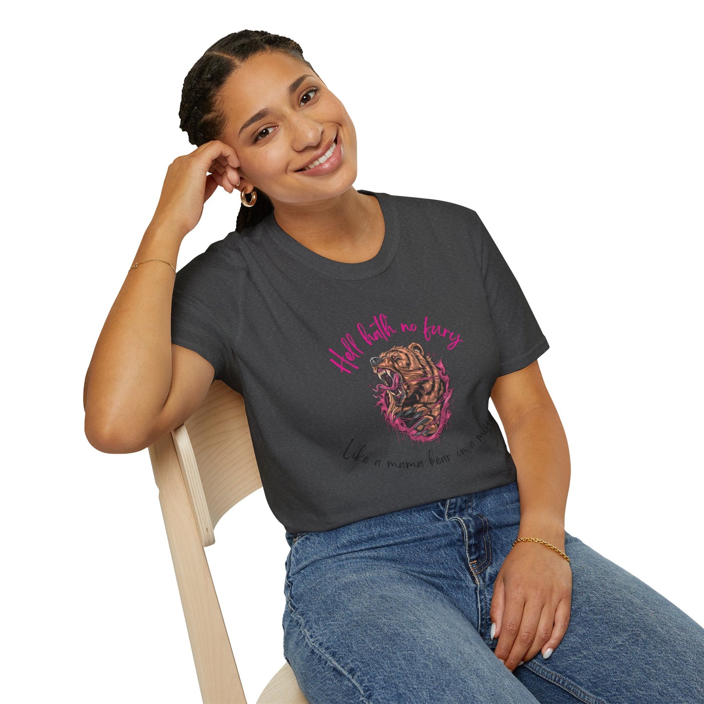 Hell hath no fury mama bear Softstyle T-Shirt