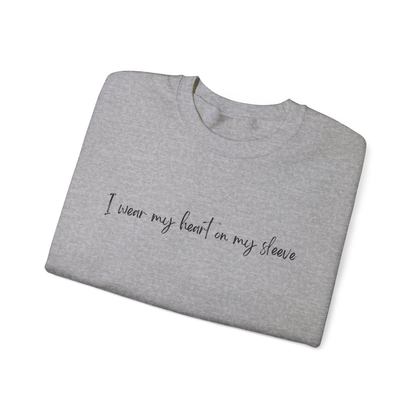 Personalized Heart on Sleeve Rottweiler Crewneck Sweatshirt