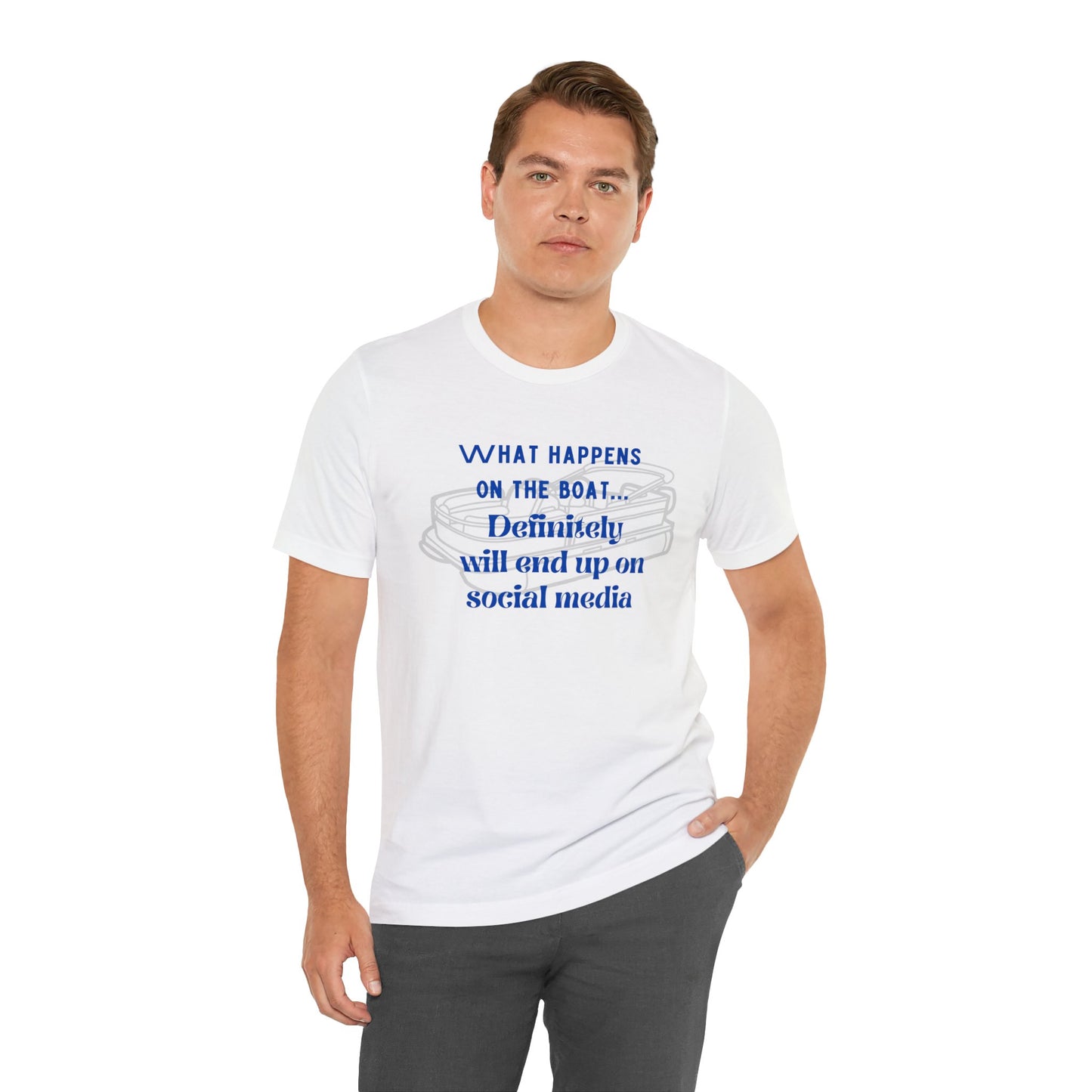What happens on the boat pontoon tshirt
