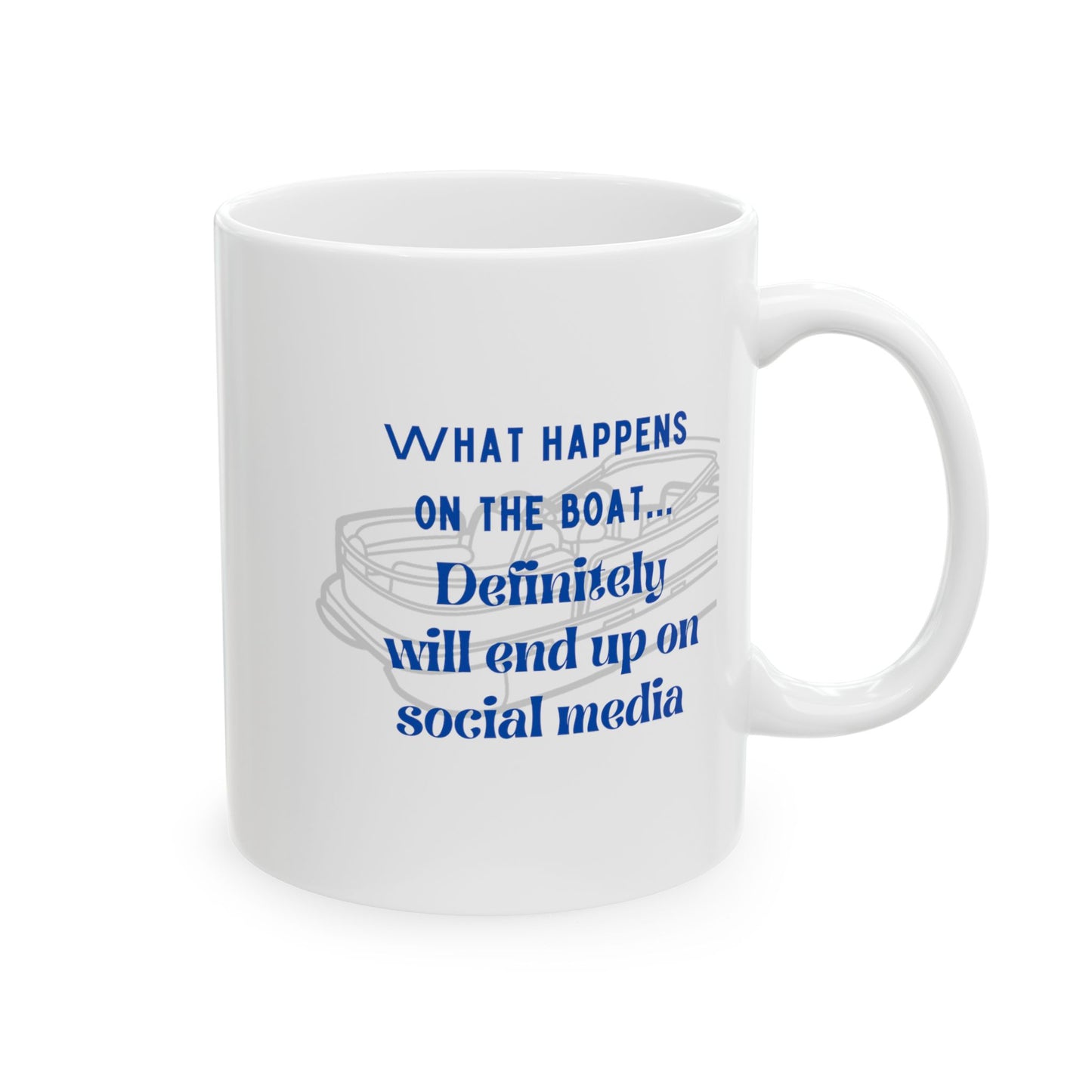 What happens on the boat mug