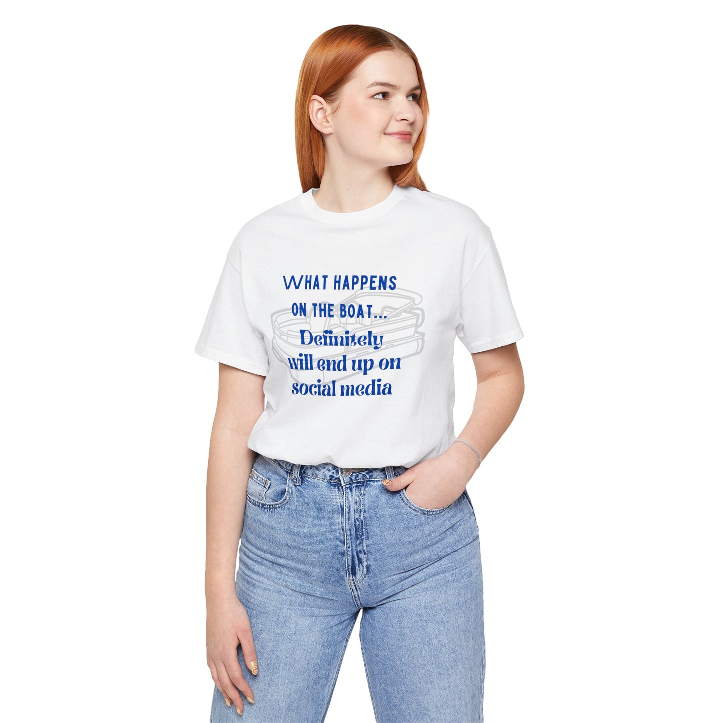 What happens on the boat pontoon tshirt