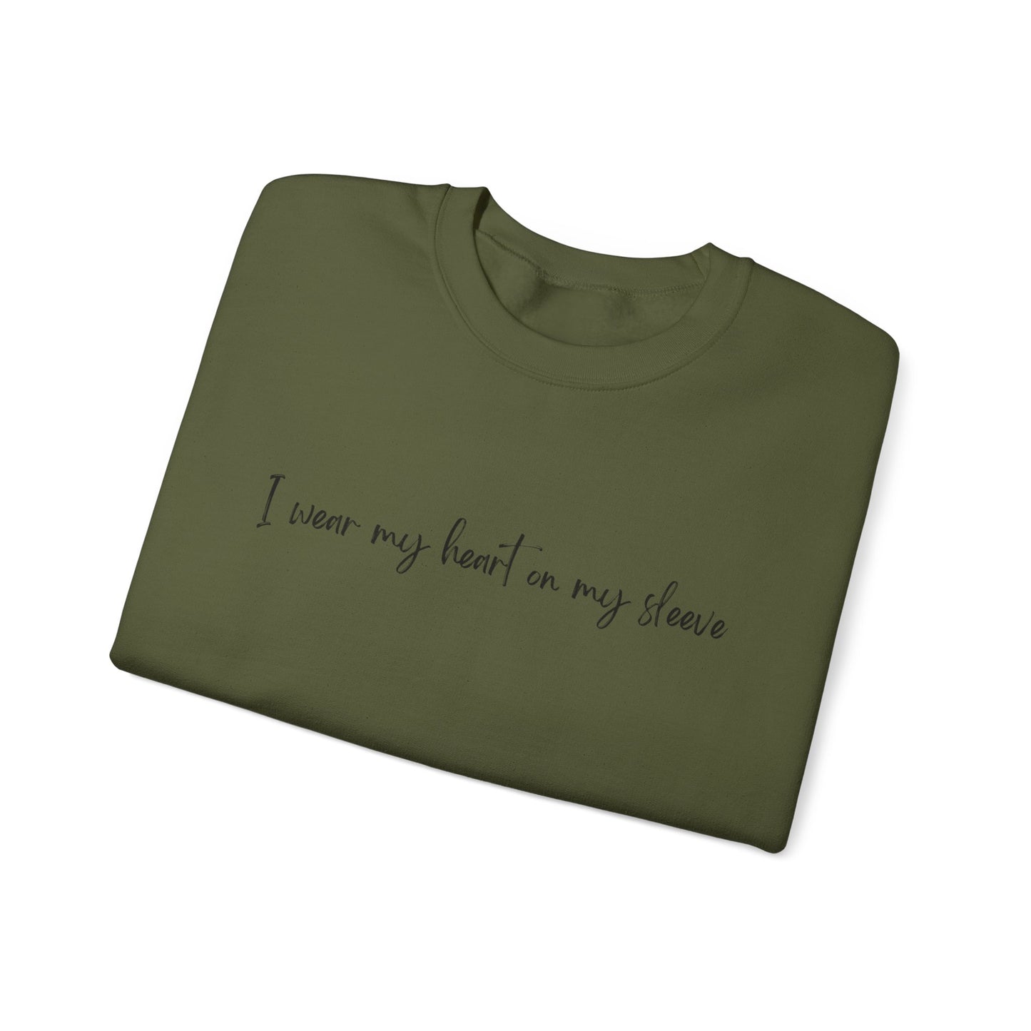 Personalized Heart on Sleeve Rottweiler Crewneck Sweatshirt
