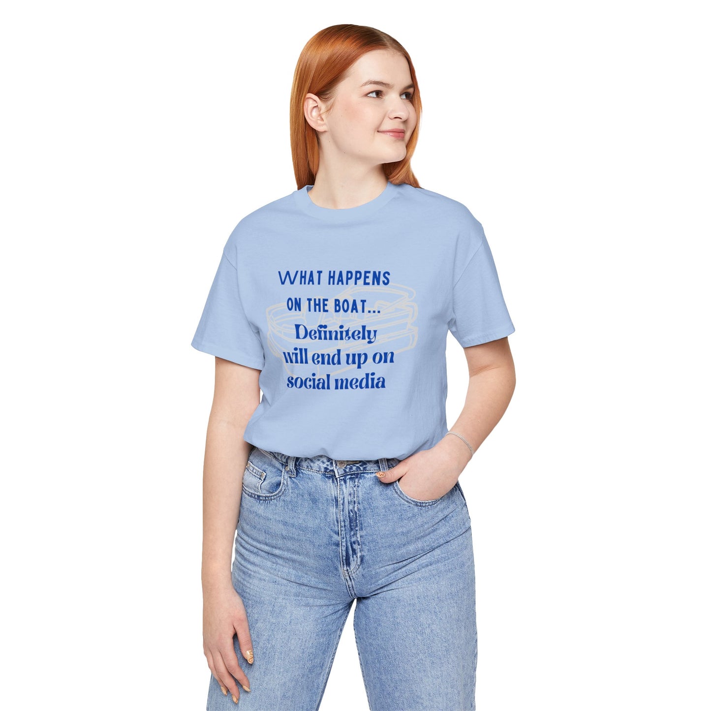 What happens on the boat pontoon tshirt