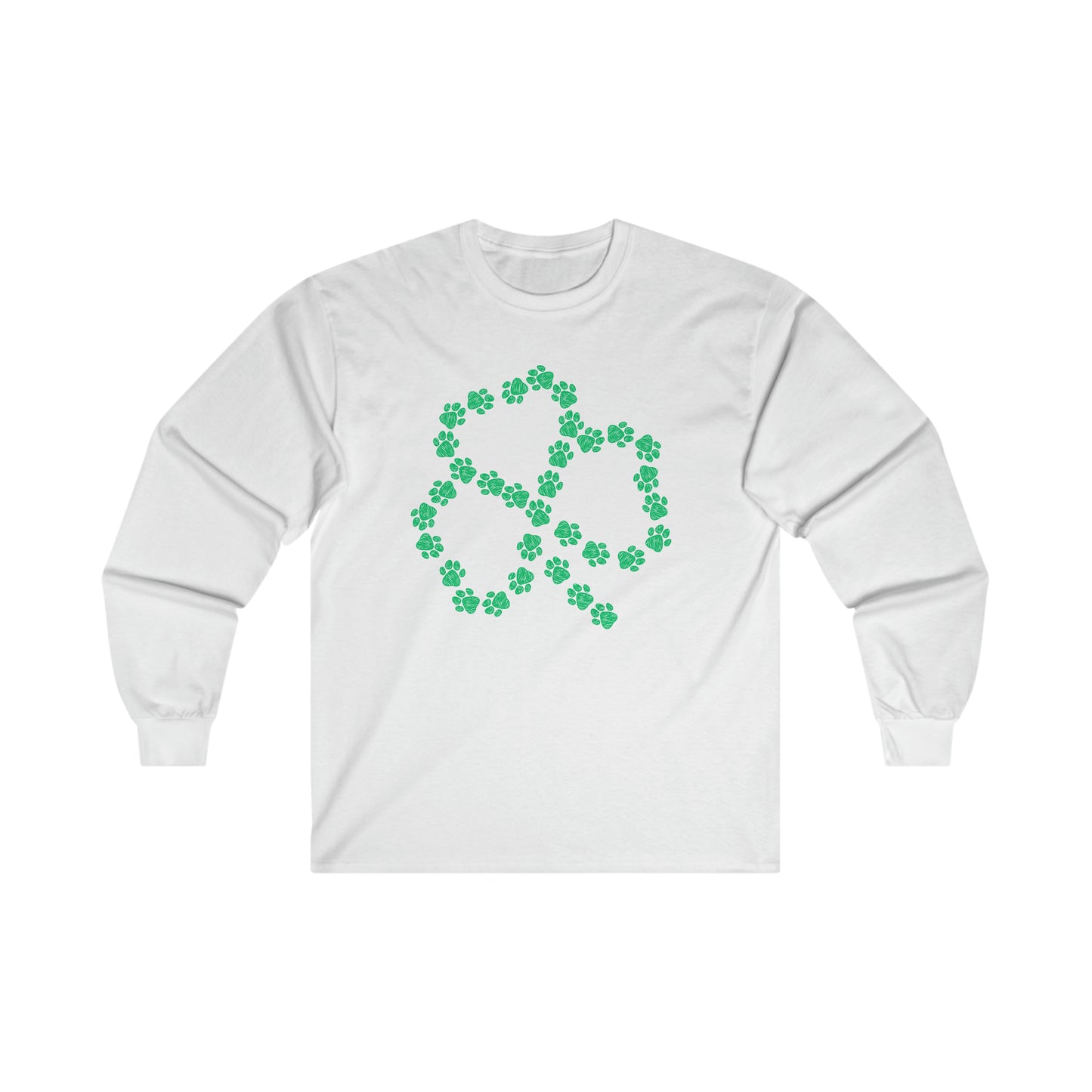 Paw Shamrock  Long Sleeve Tee