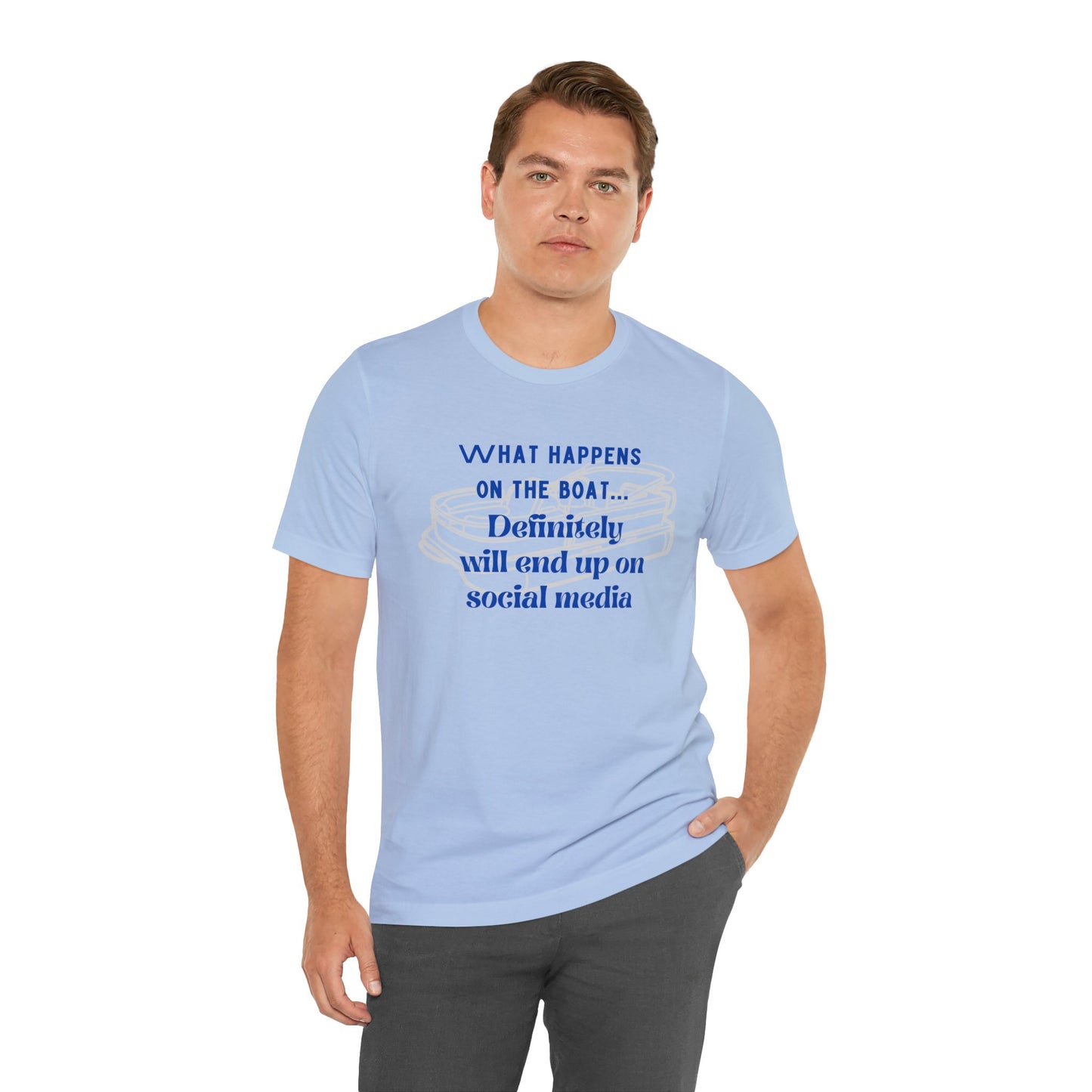 What happens on the boat pontoon tshirt