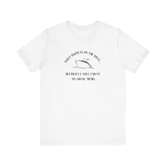 What happens on the boat pontoon shirt