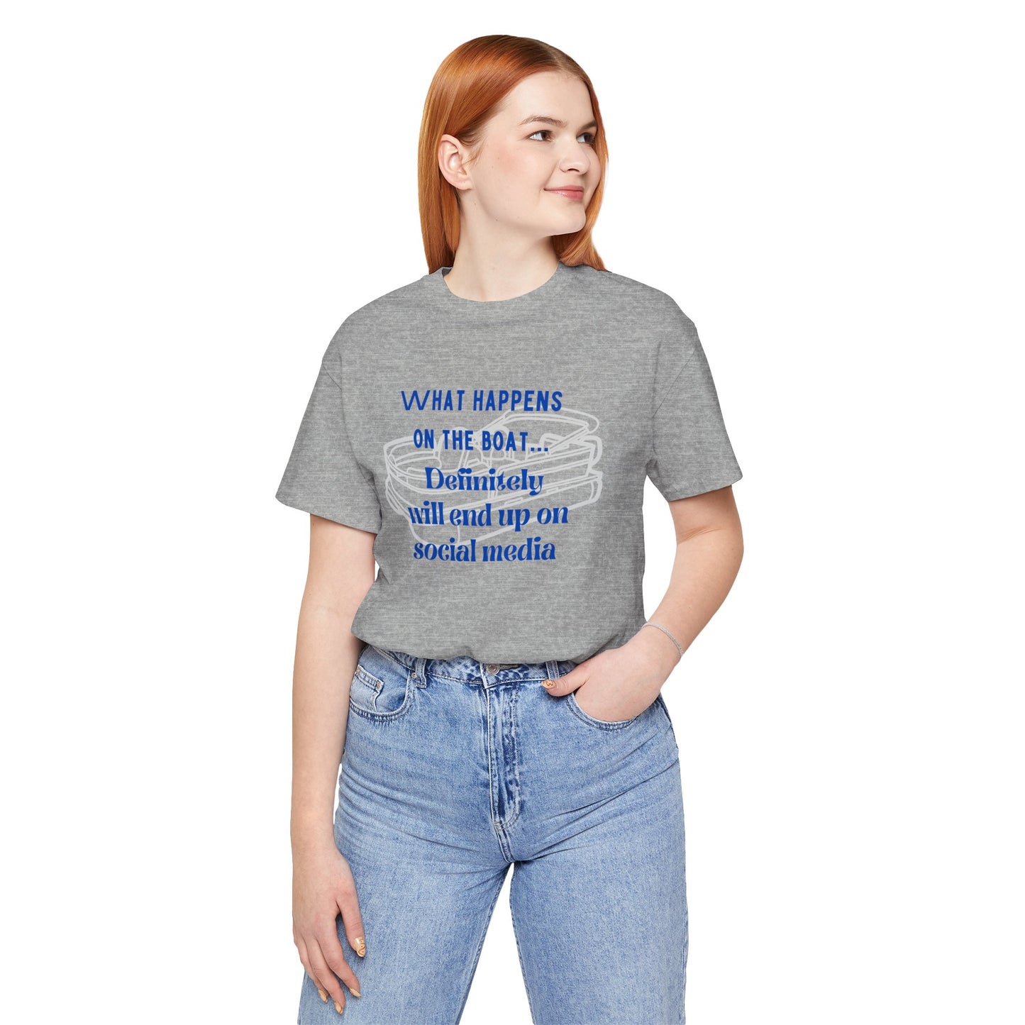 What happens on the boat pontoon tshirt