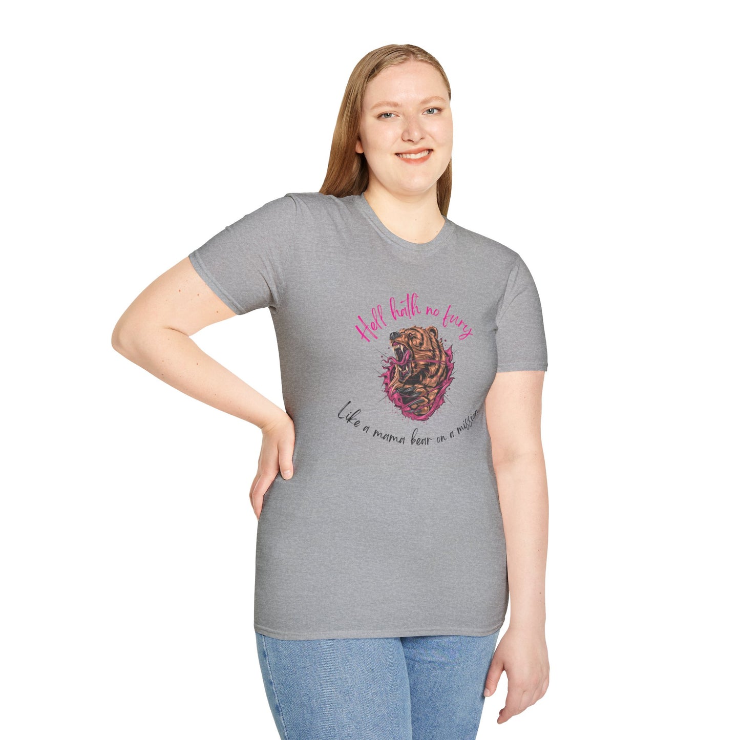 Hell hath no fury mama bear Softstyle T-Shirt