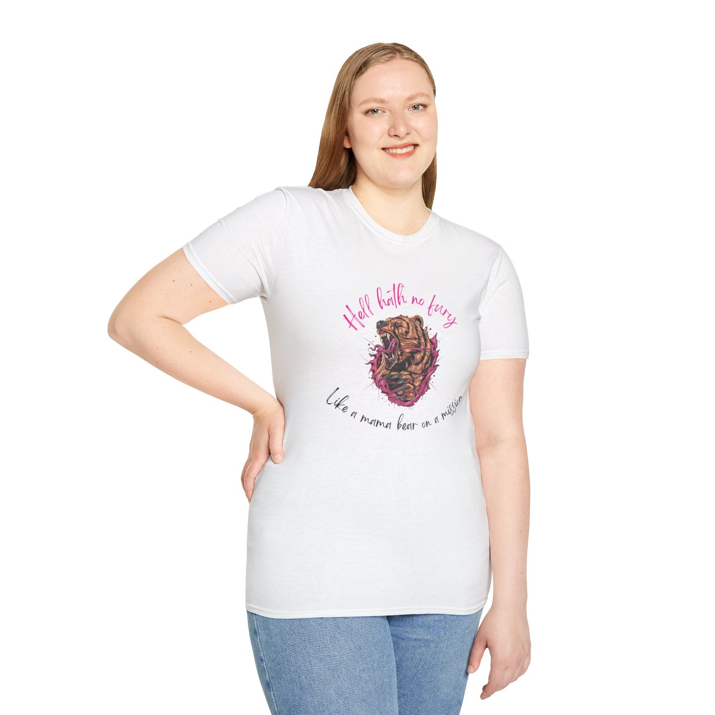 Hell hath no fury mama bear Softstyle T-Shirt