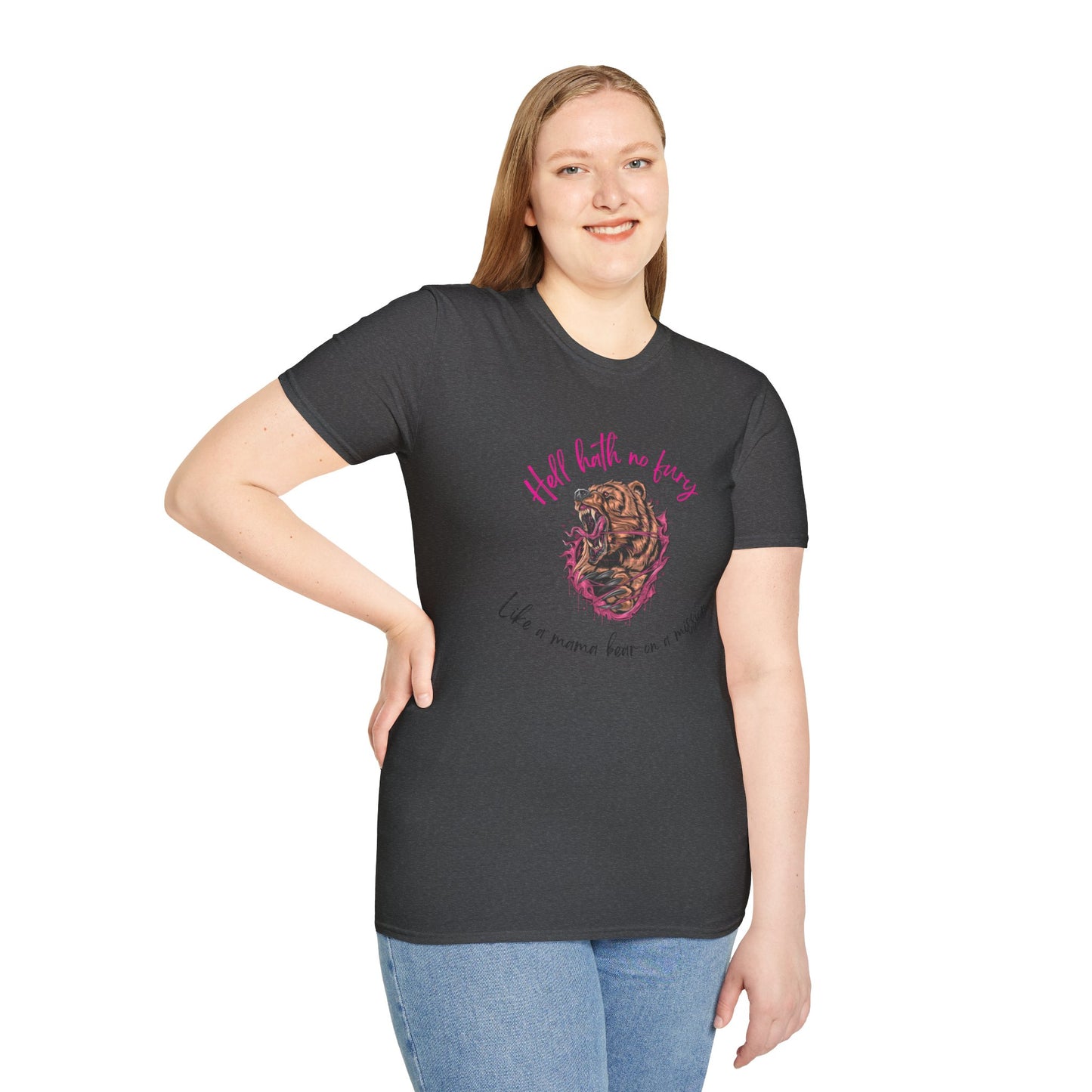Hell hath no fury mama bear Softstyle T-Shirt