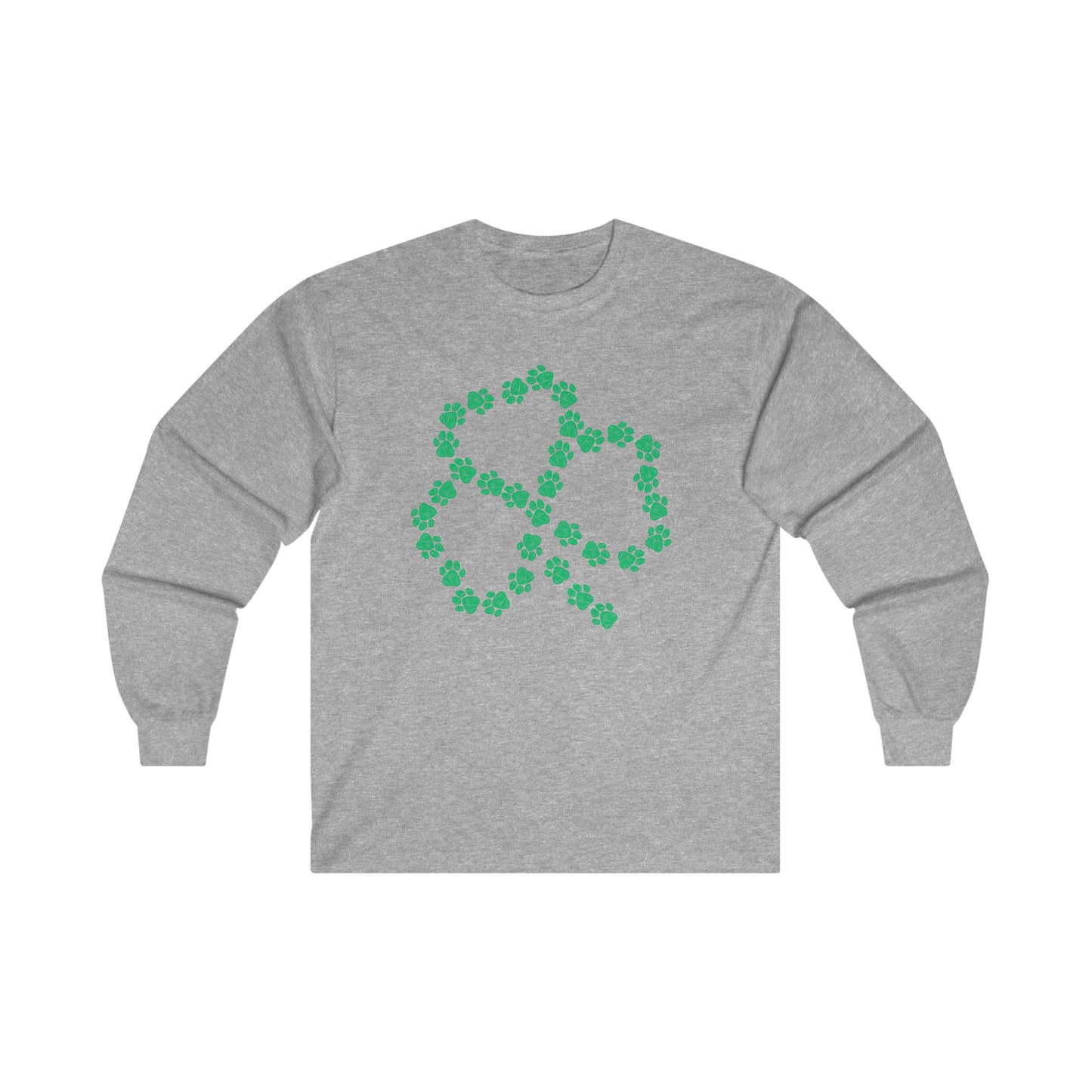 Paw Shamrock  Long Sleeve Tee