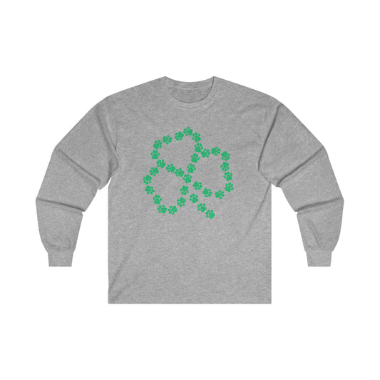 Paw Shamrock  Long Sleeve Tee