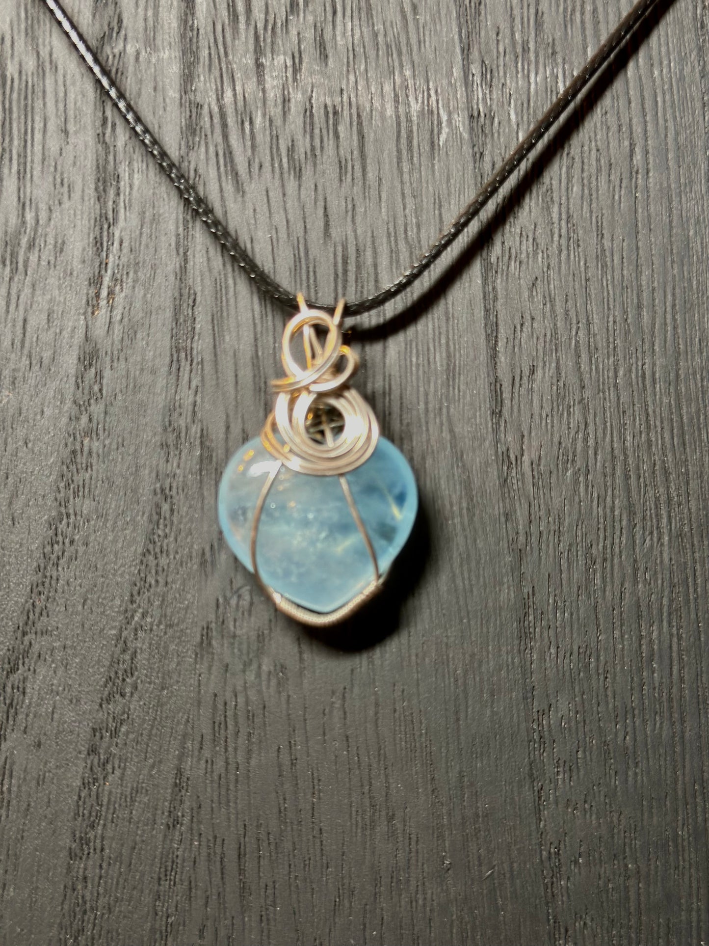 Aquamarine Heart Pendant