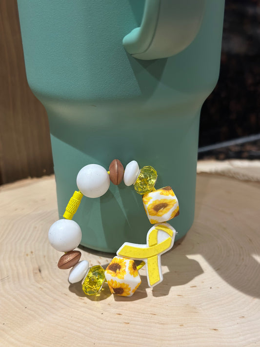 Drink Cup Charm Pediatric Cancer Awareness