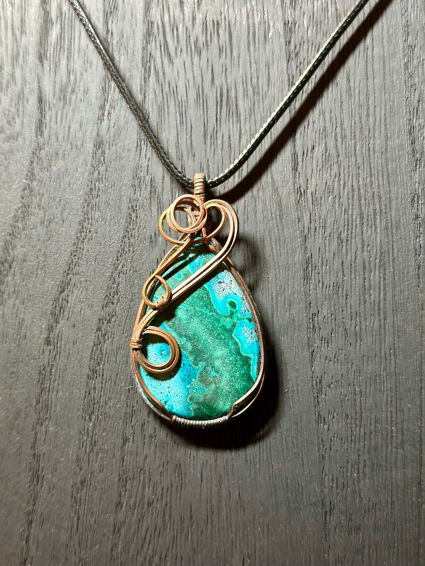 Chrysocolla pendant